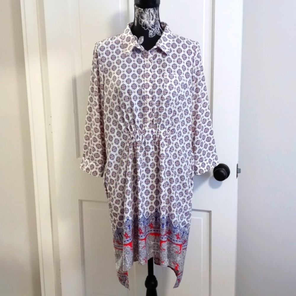 🖤Uncle Frank🖤 - Red/White/Blue Multi-Print Dress